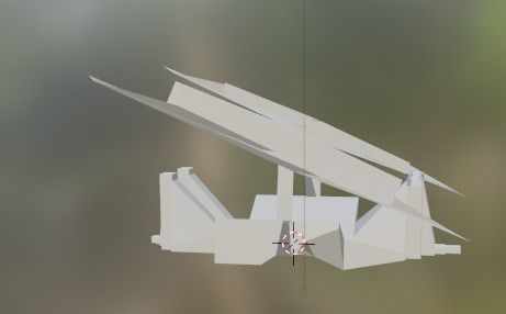 Bridge helicopter flying in sky 3D model_2