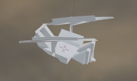 Bridge helicopter flying in sky 3D model_5