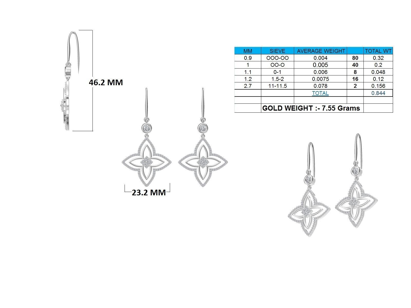Women Earrings - 12 3D print model_9