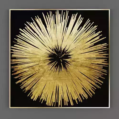 Art305 gold and marble wall art Low-poly 3D model