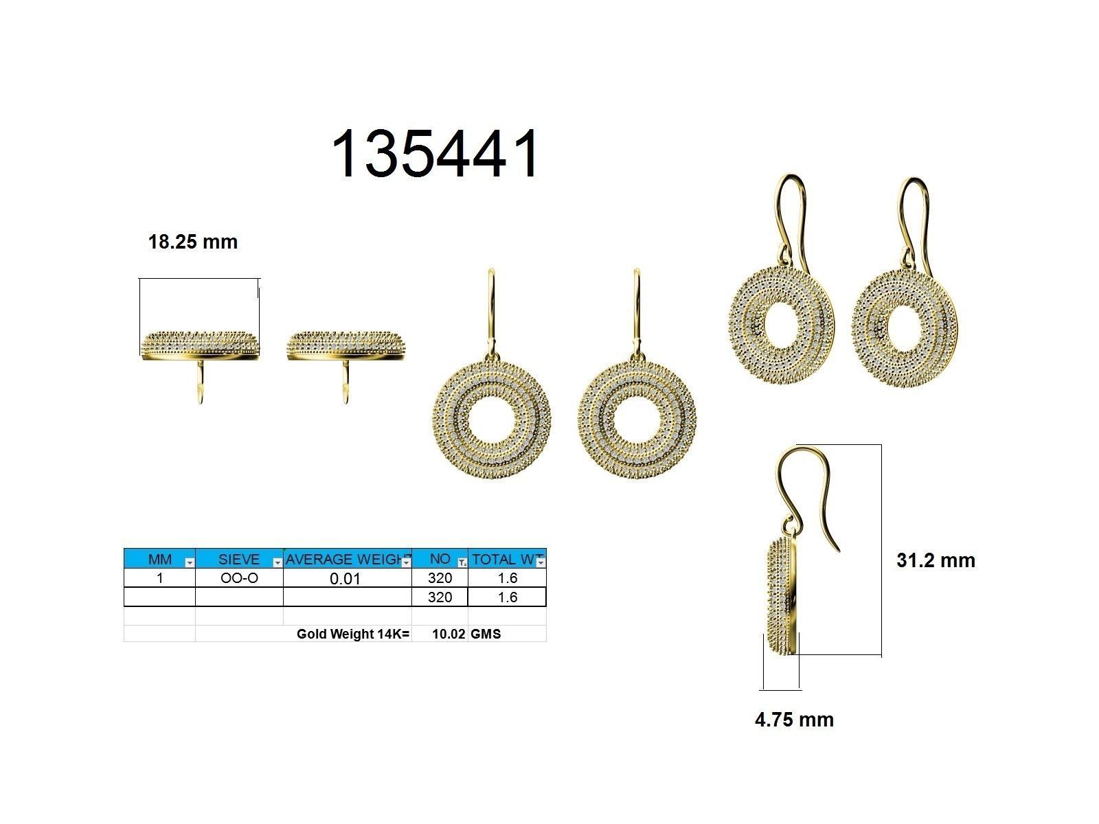 Women Earrings - 135441 3D print model_9