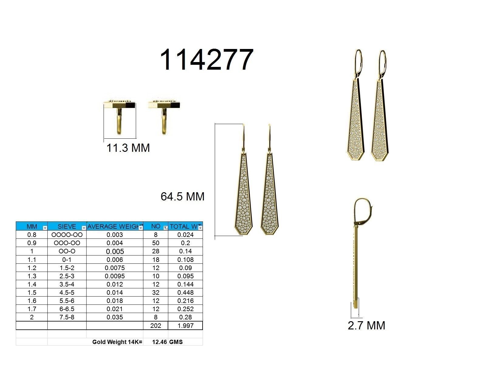 Women Earrings - 114277 3D print model_9
