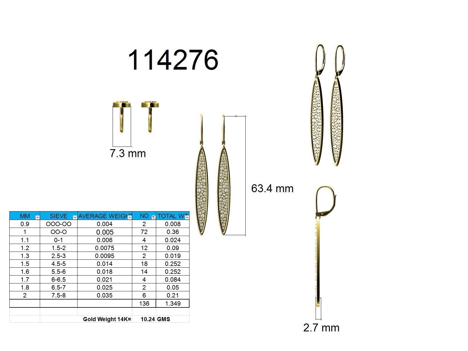 Women Earrings - 114276 3D print model_9