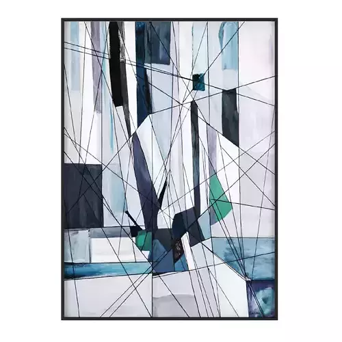 Art310 abstract painting in frame