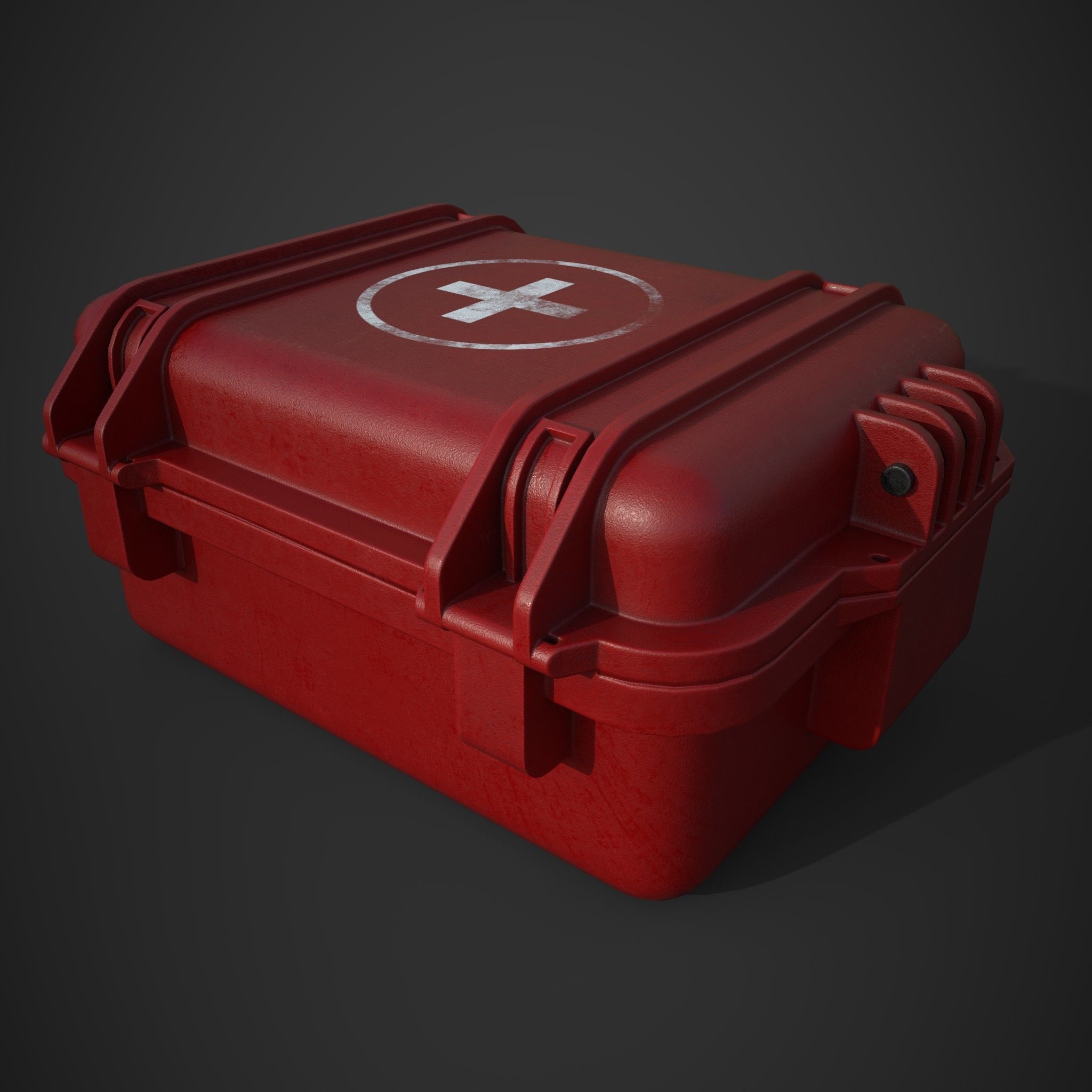 Medical box Low-poly 3D model_5