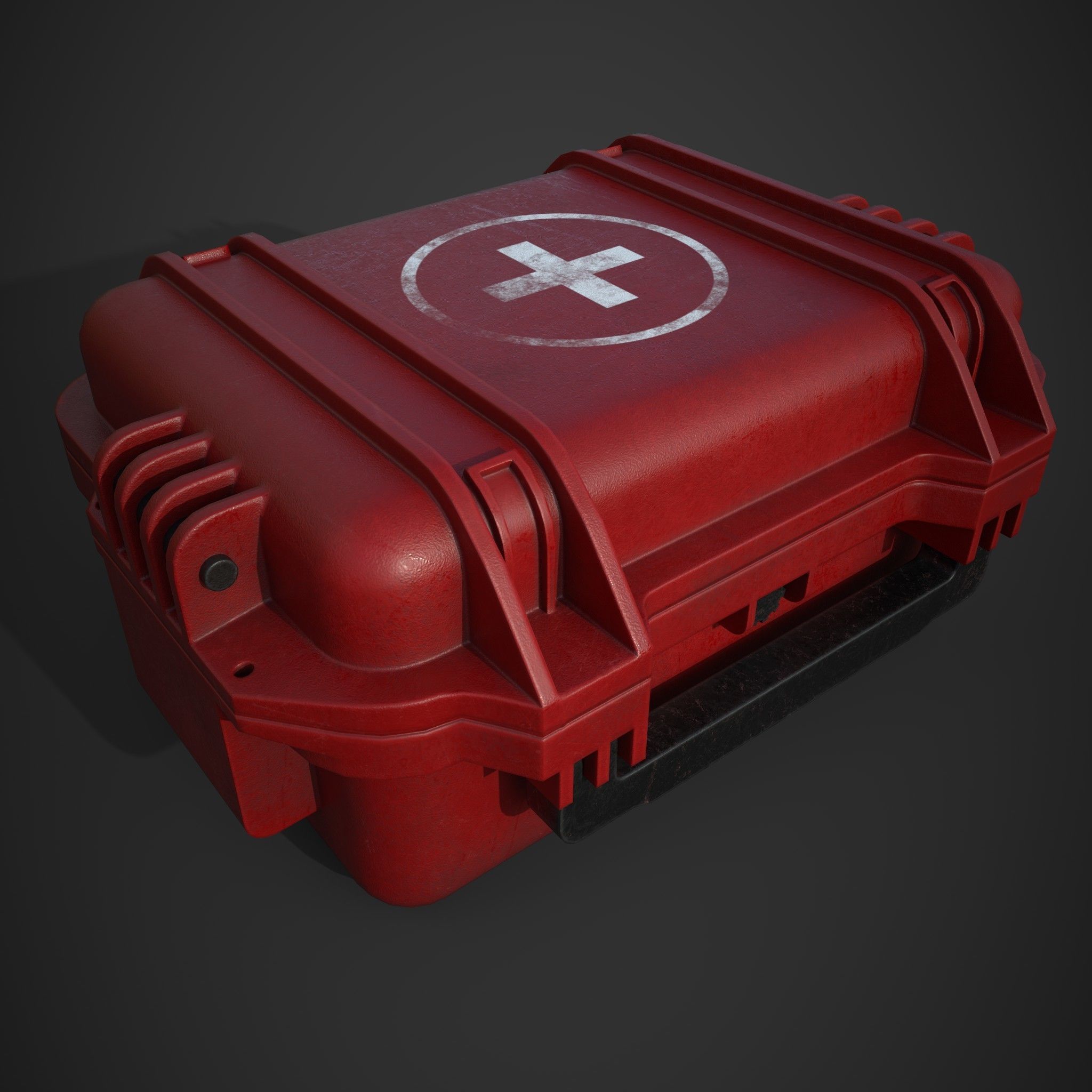 Medical box Low-poly 3D model_8