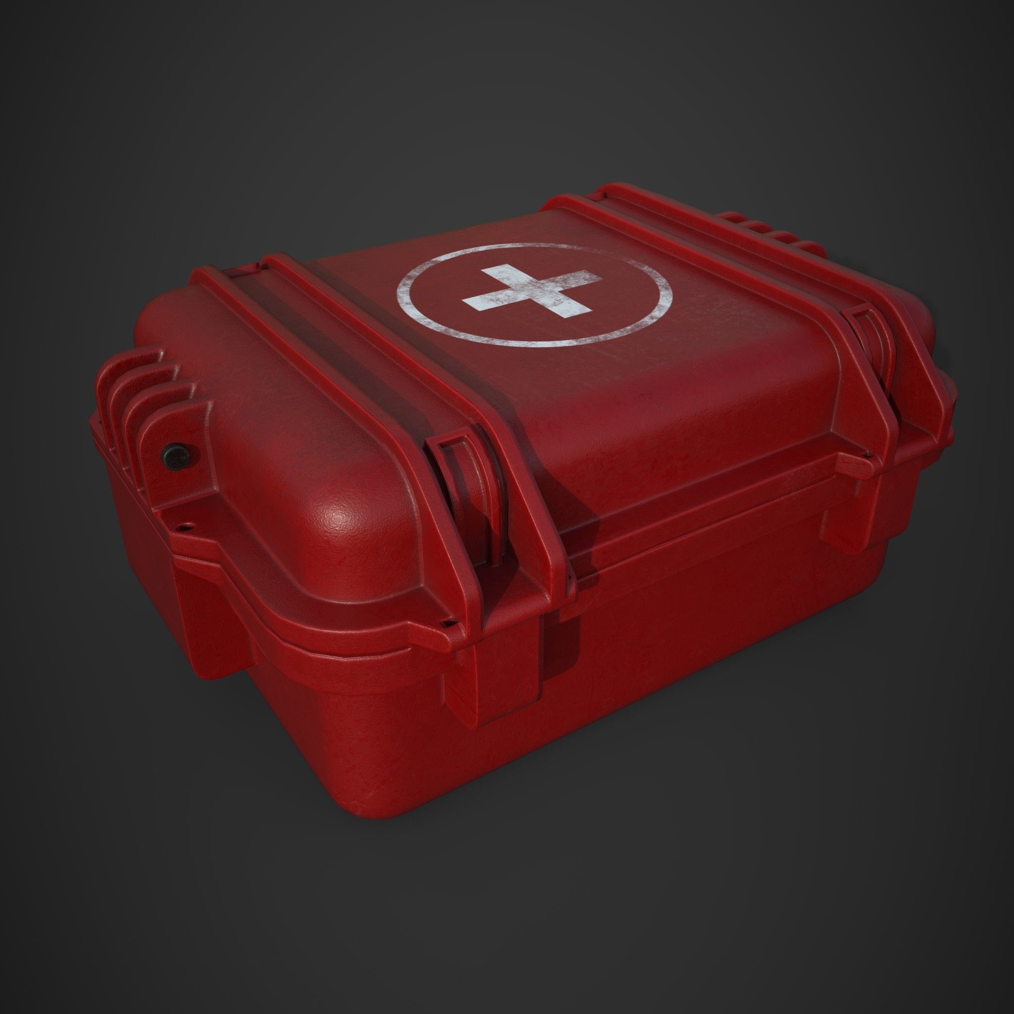 Medical box Low-poly 3D model_4