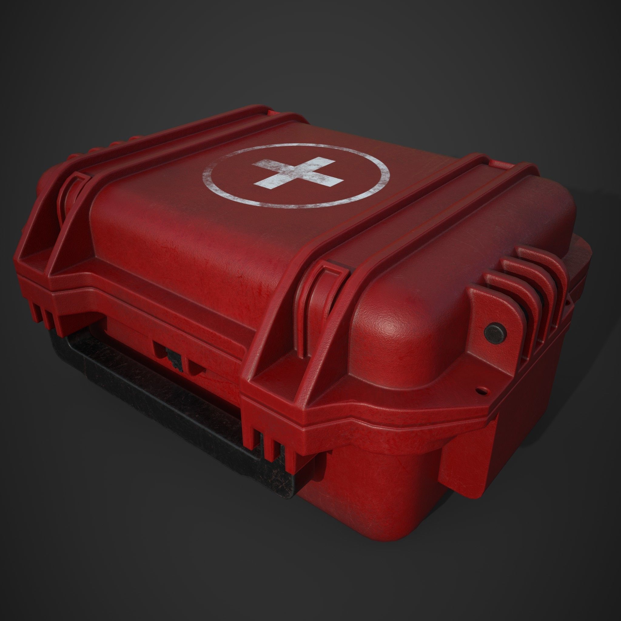 Medical box Low-poly 3D model_3