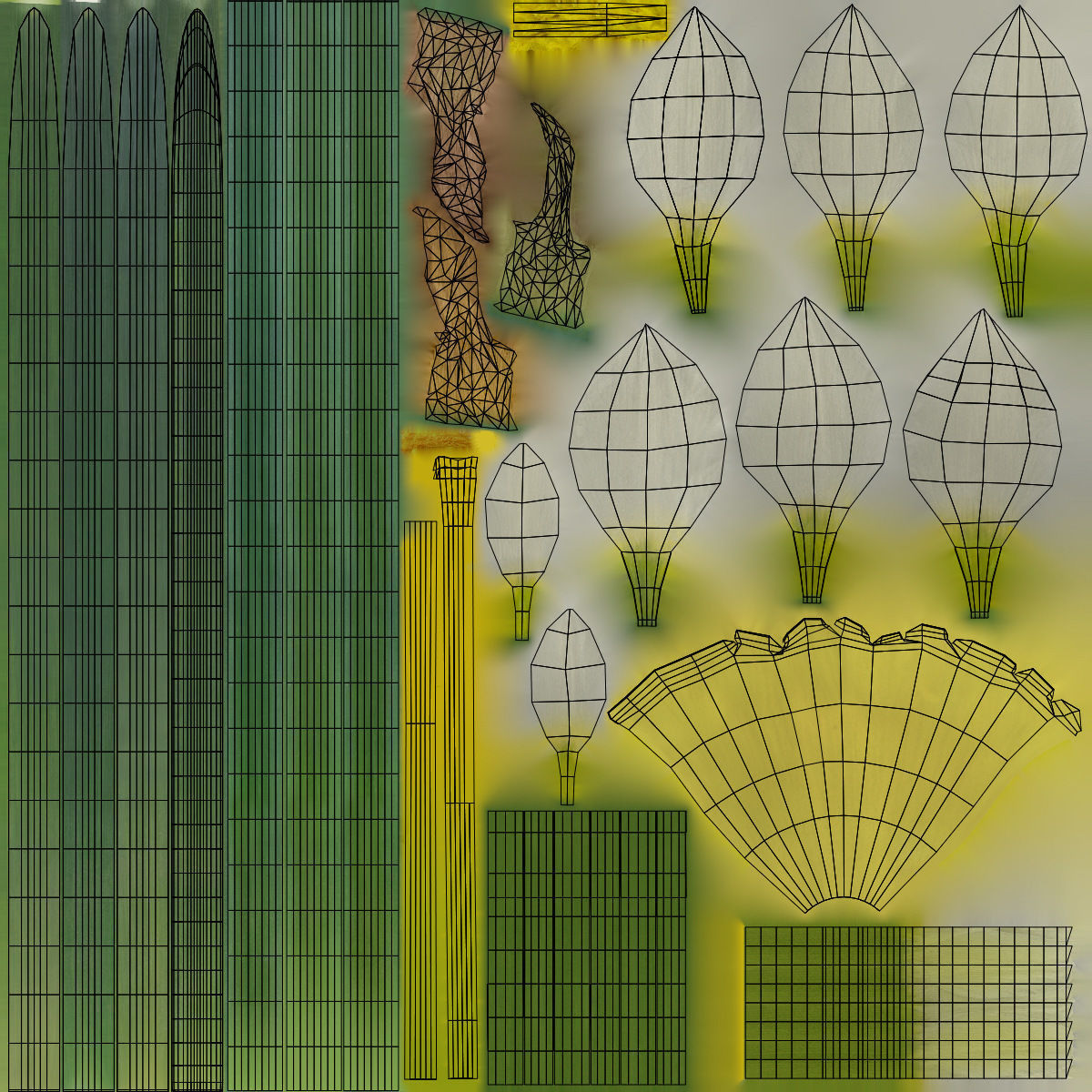 Daffodil Flower Kit  VFX Grace 3D model_17