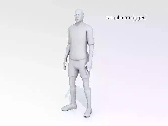 Casual man 04 rigged Low-poly 3D model