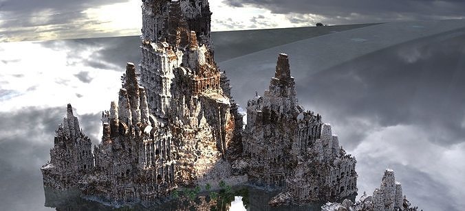 Aztec Frozen Temples  6 designs  3D model