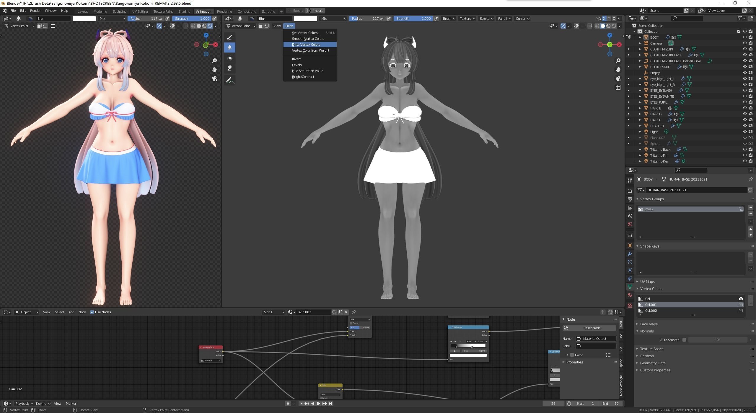 Genshin Impact-Sangonomiya Kokomi  Low-poly 3D model_3