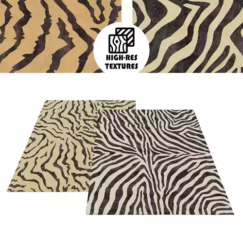 Large Animal Irregular Rug Set 002