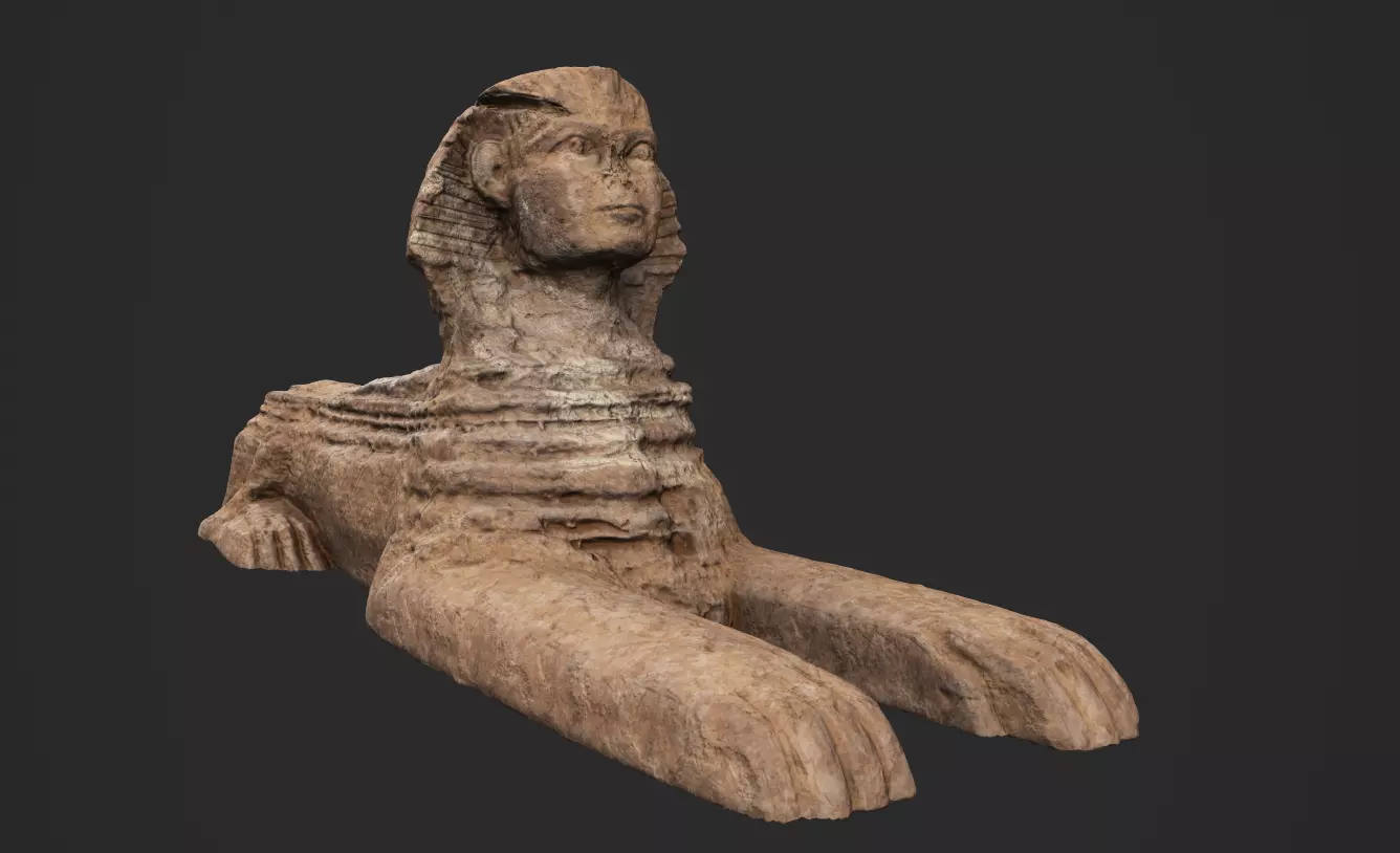 Egypt Great Sphinx Low-poly 3D model_0