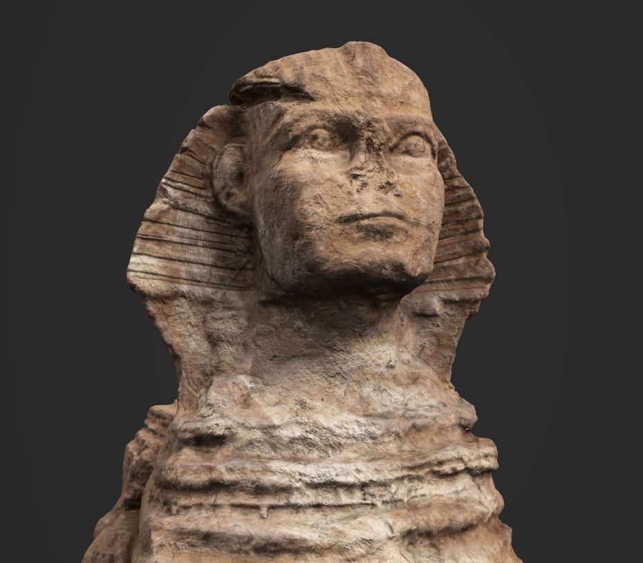 Egypt Great Sphinx Low-poly 3D model_1