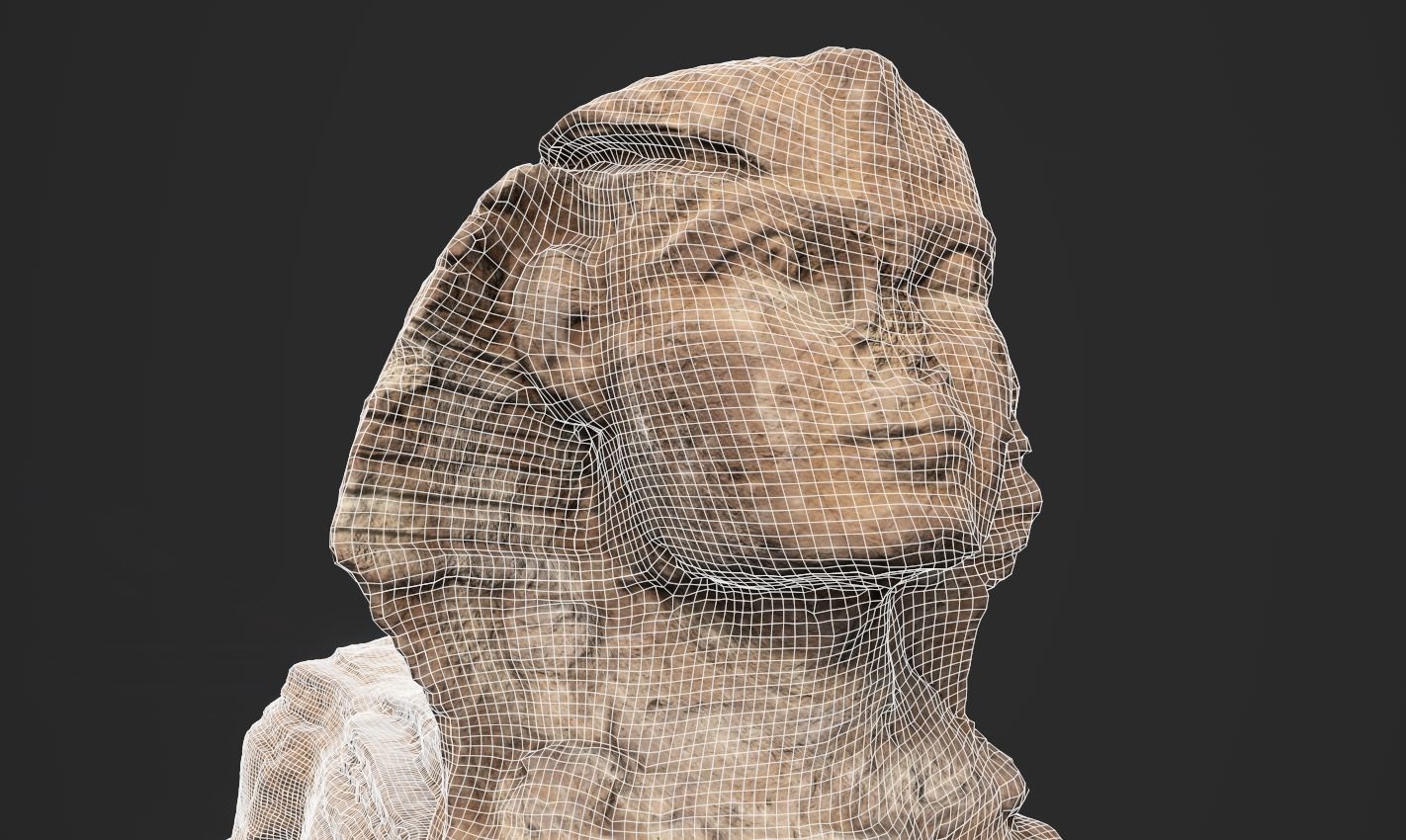 Egypt Great Sphinx Low-poly 3D model_2