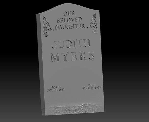 Halloween 1978 Judith Myers Tombstone one sixth scale  3D print model