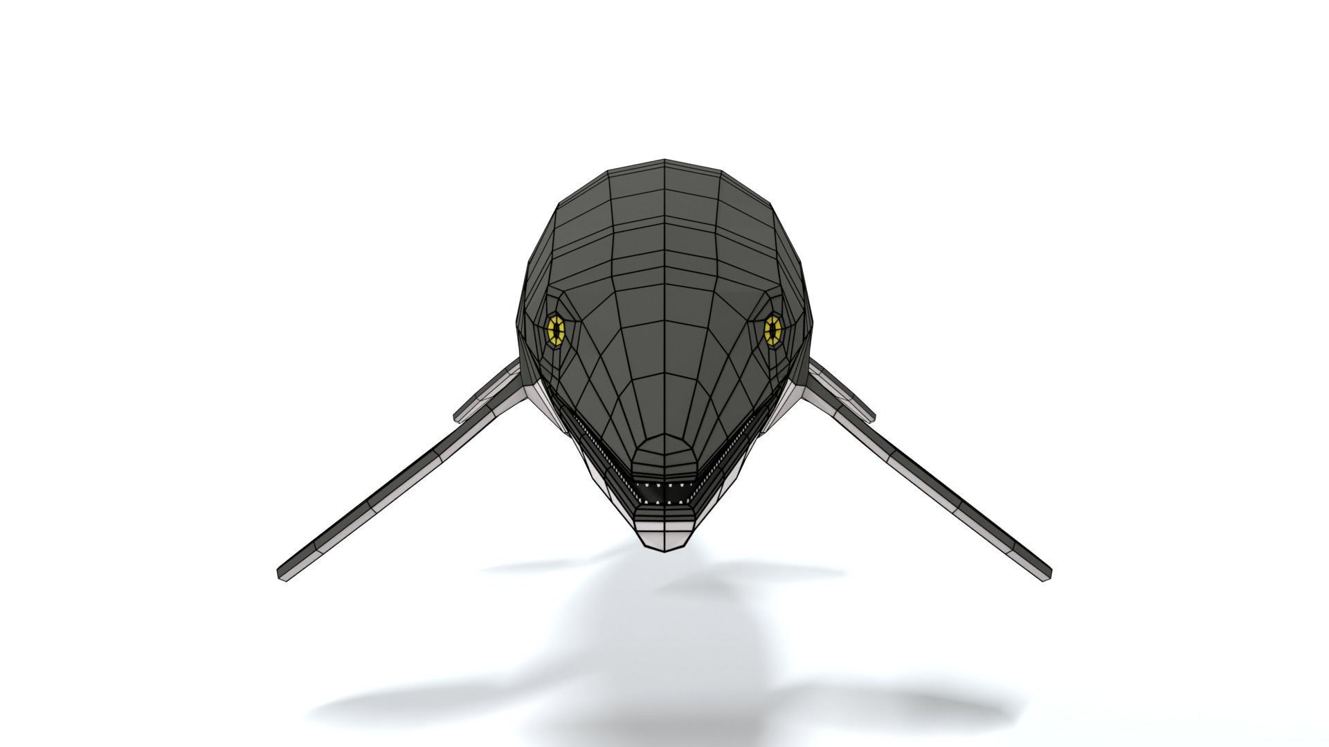 Low Poly Cartoon Tylosaurus Low-poly 3D model_16