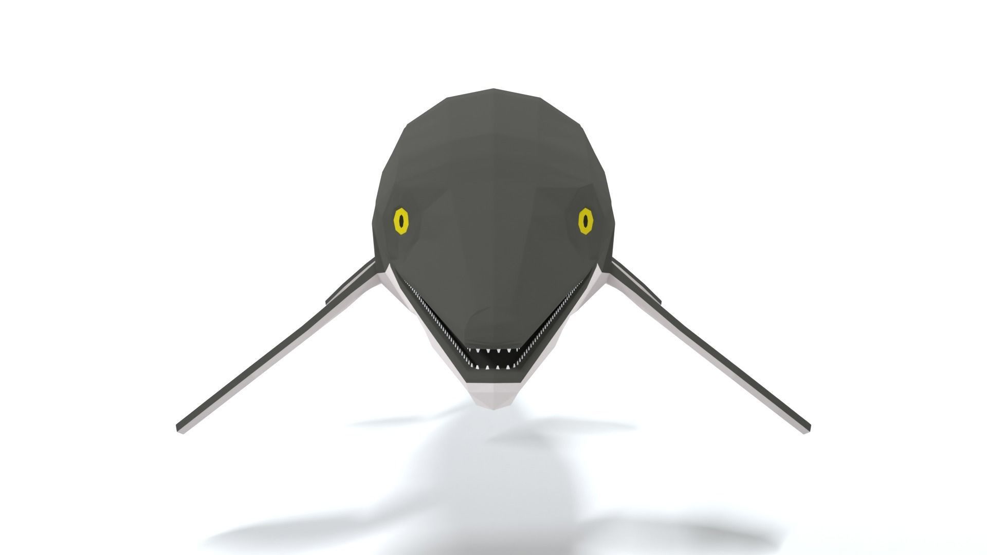 Low Poly Cartoon Tylosaurus Low-poly 3D model_7