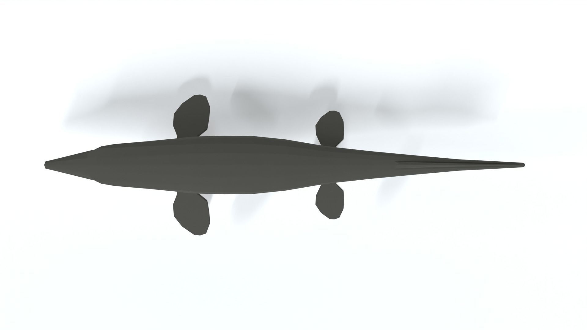 Low Poly Cartoon Tylosaurus Low-poly 3D model_8