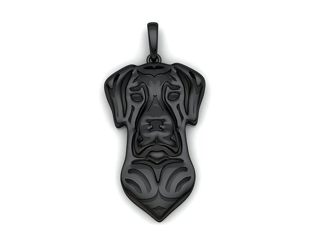 Great Dane Charm Pendant 3D print model