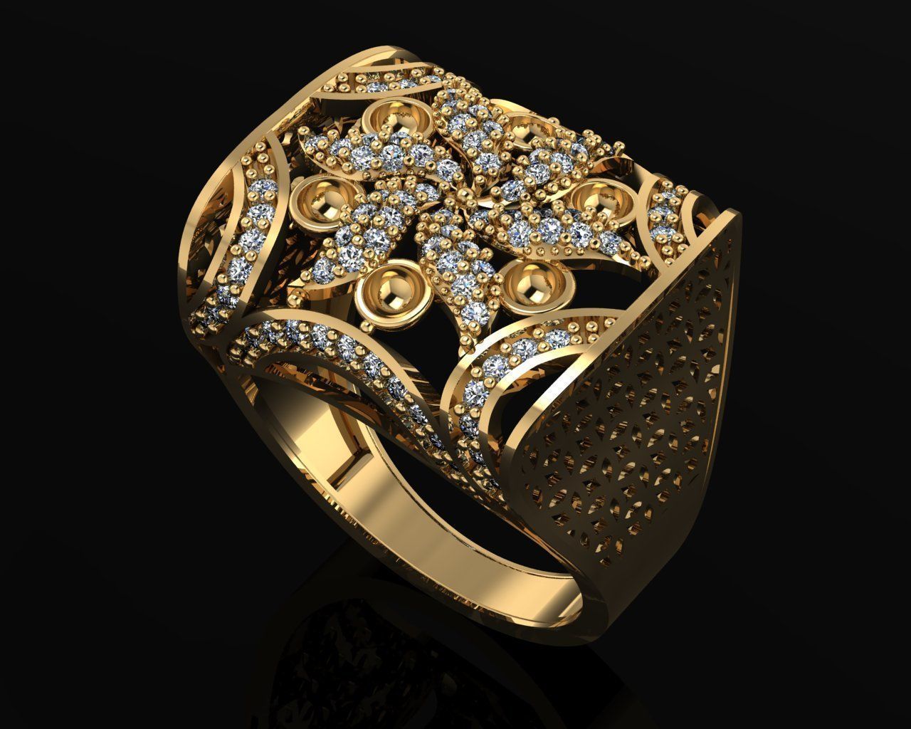 Woman Rings 3D 3D print model_1