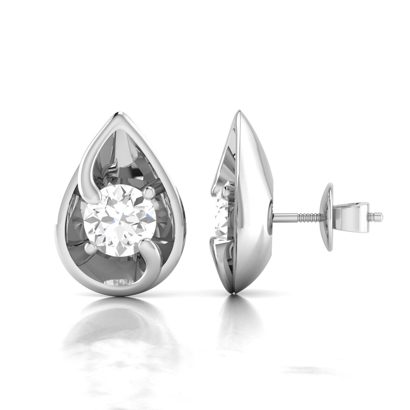 JFEASLT-26065 pair of tear shaped diamond earrings 3D print model_11