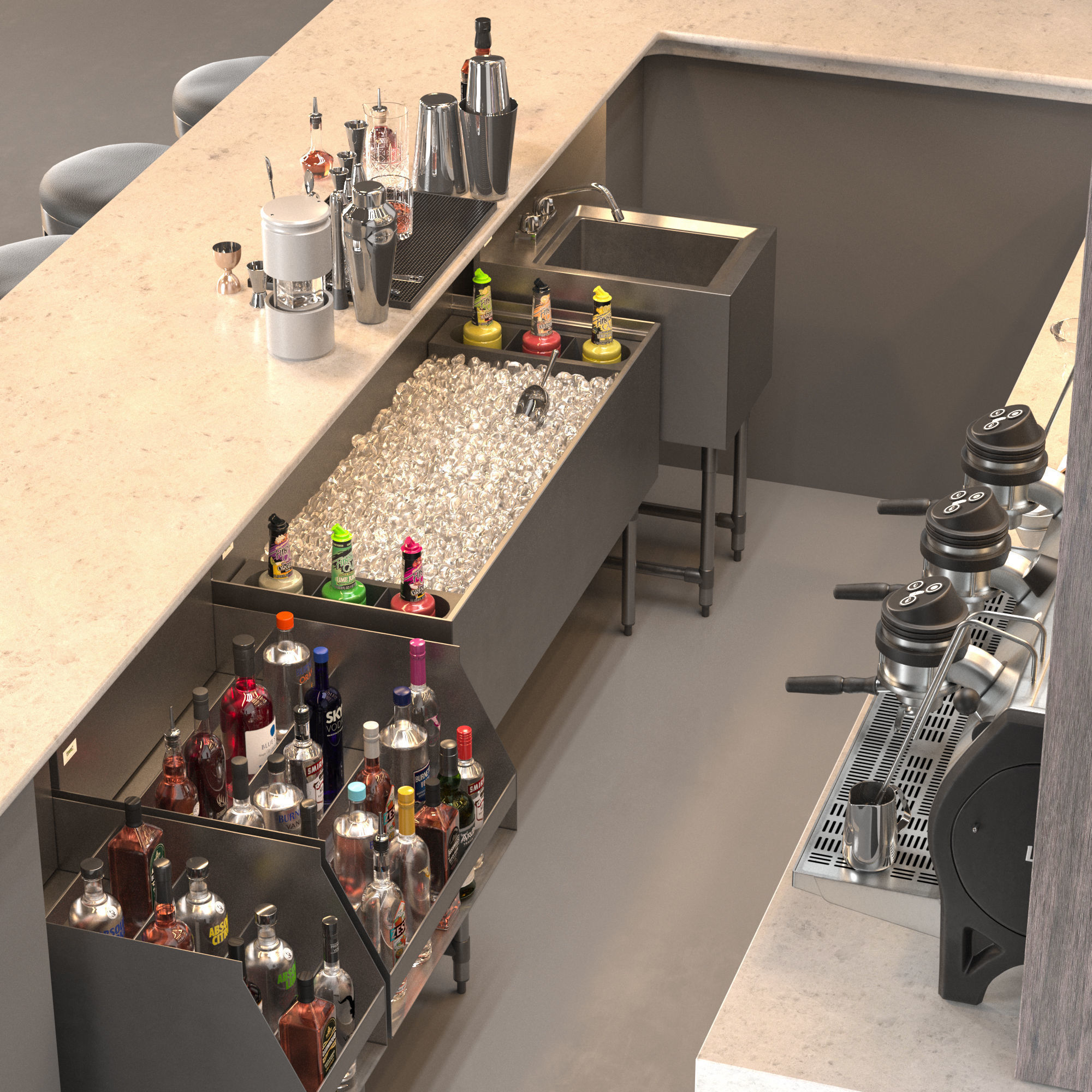 Bar 01 3D model_2