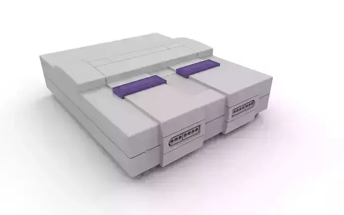 SNES Console 3D model