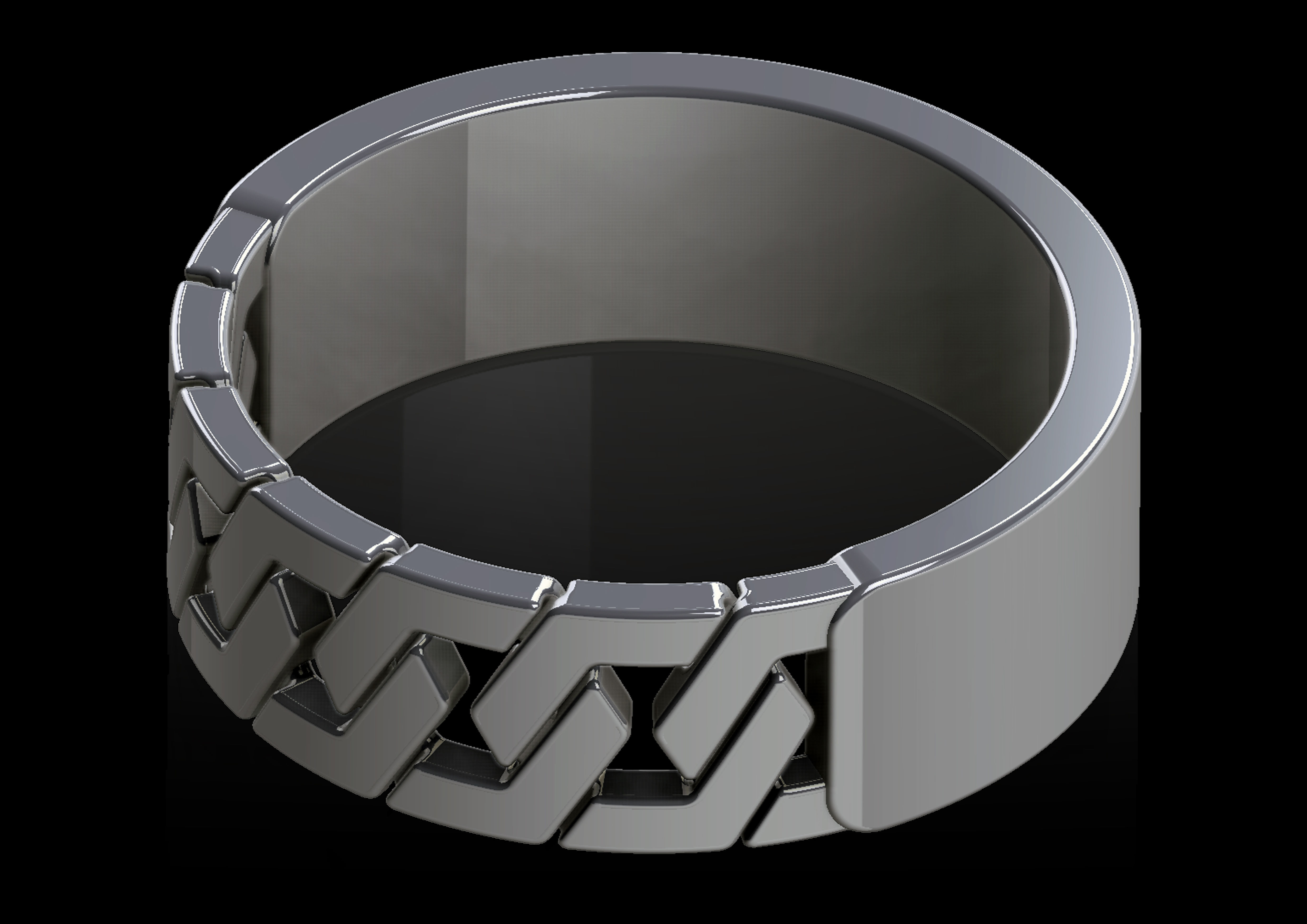 chainz celtic ring in sterling silver 3D print model_4