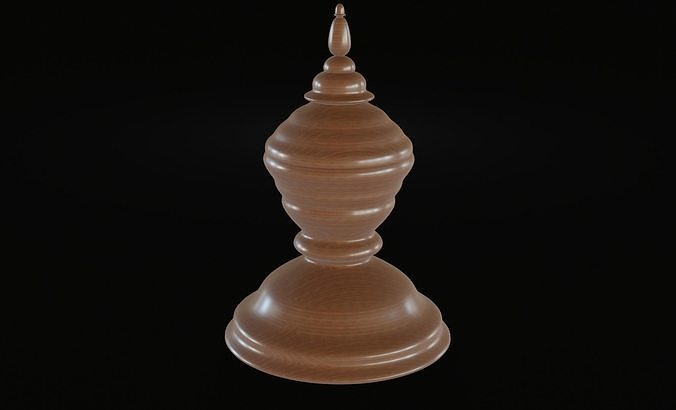 Finial wooden chess piece 3D print model