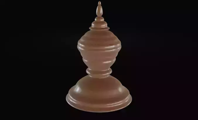 Finial wooden chess piece 3D print model