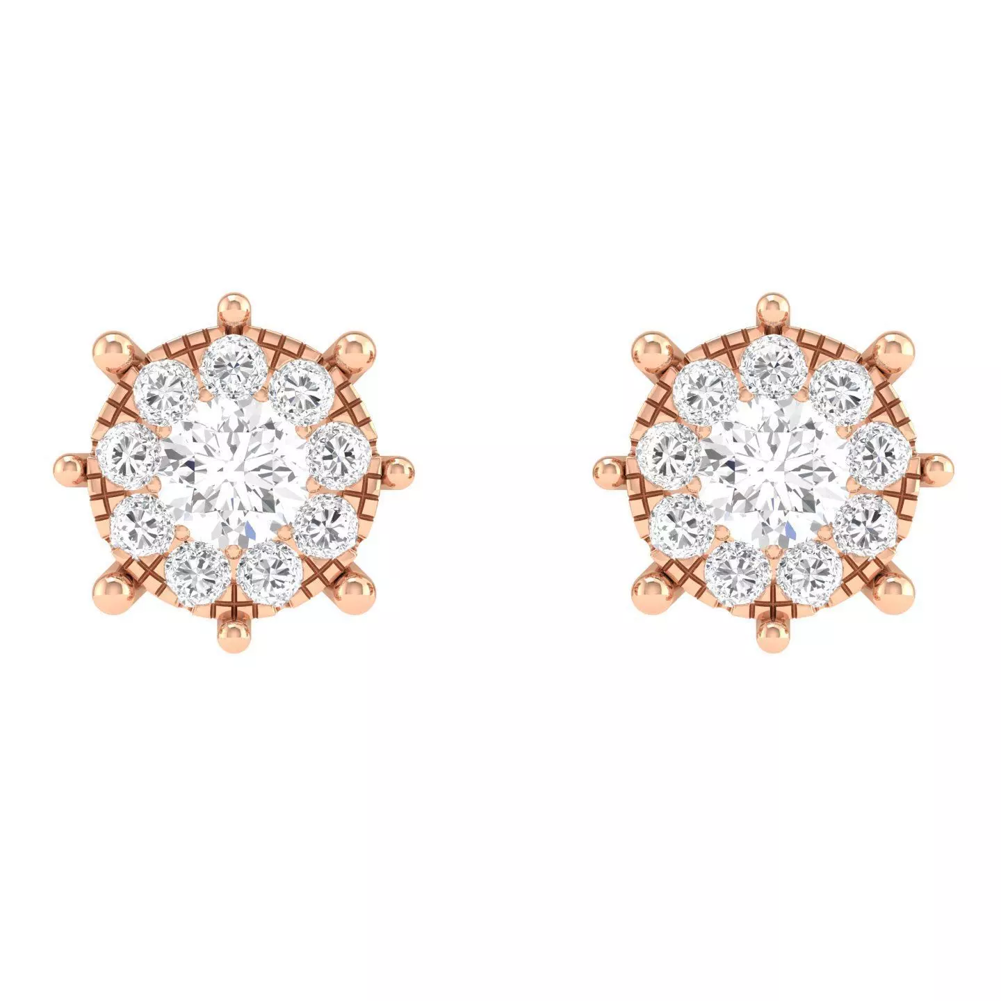 Solitaire Earrings 100690 3D print model_0