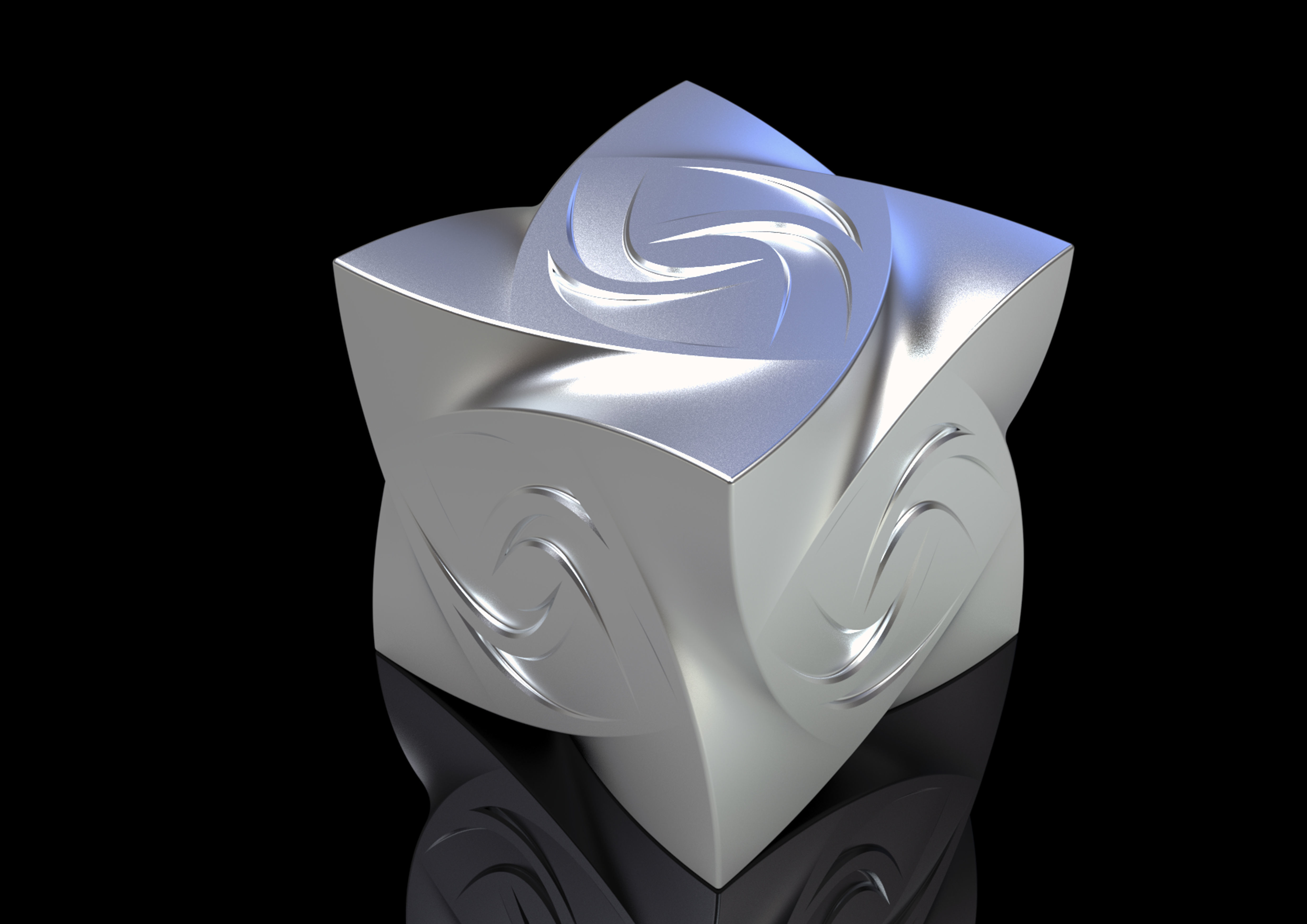 cubestone silver cube 3D print model_3