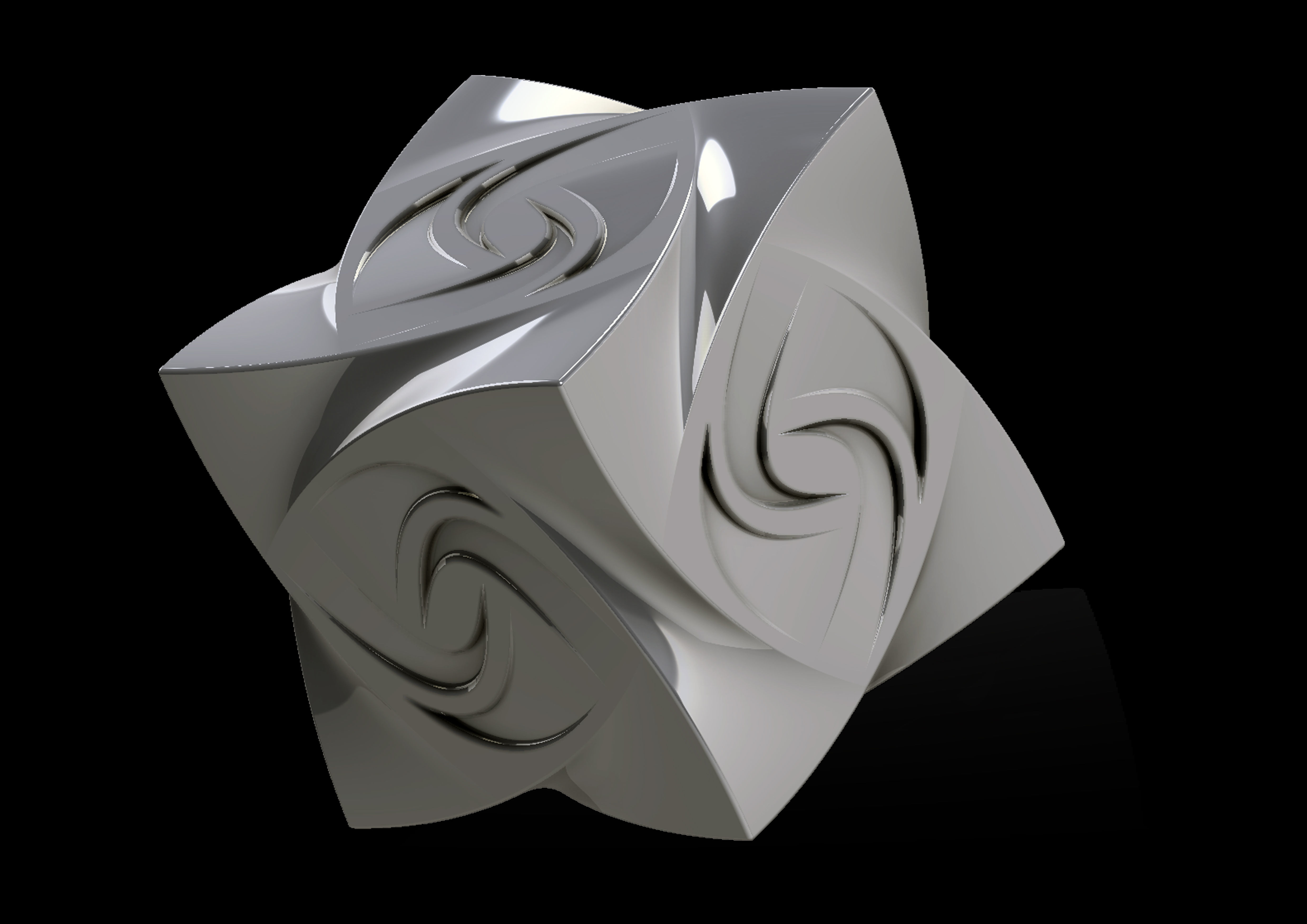 cubestone silver cube 3D print model_4