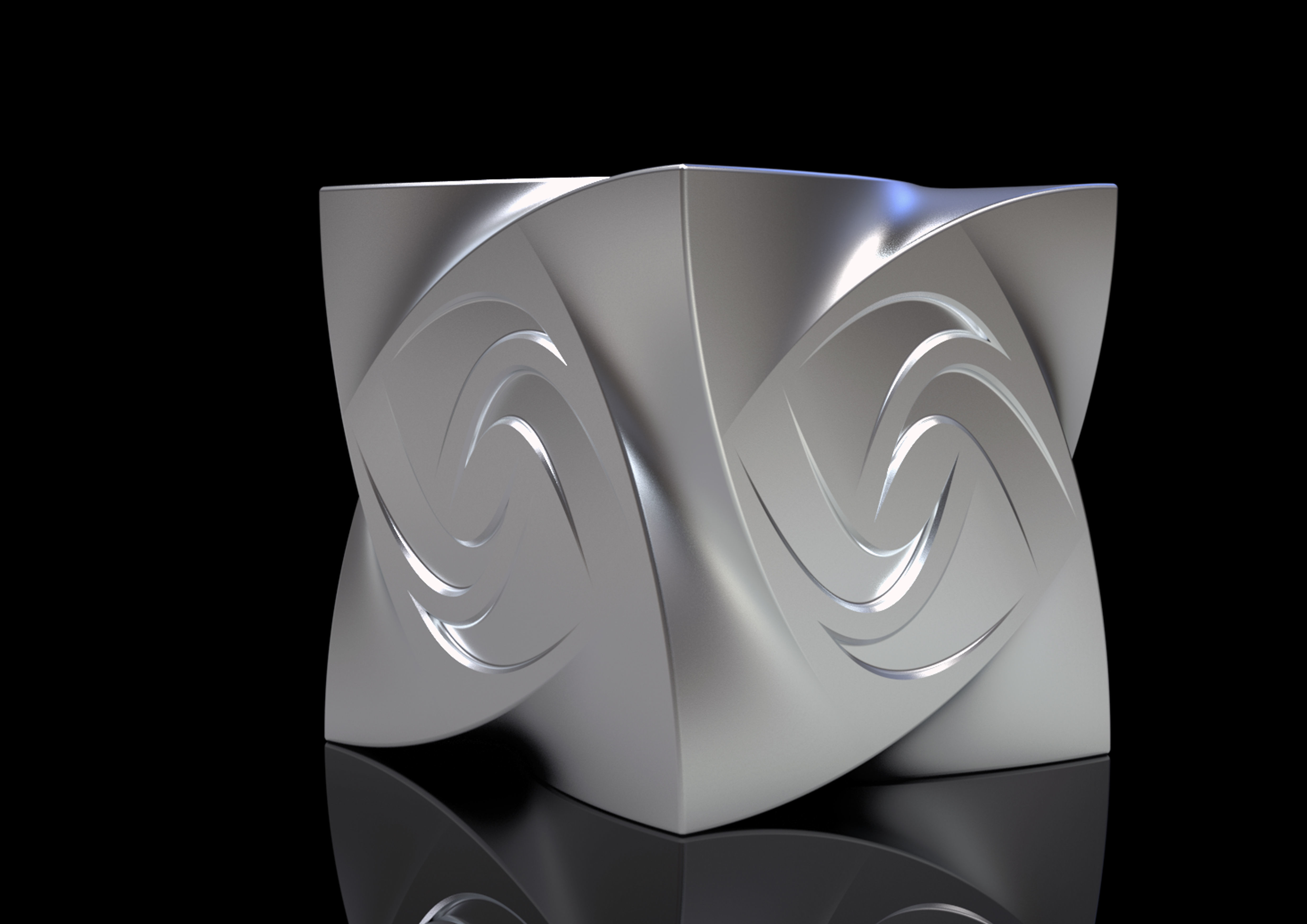 cubestone silver cube 3D print model_1