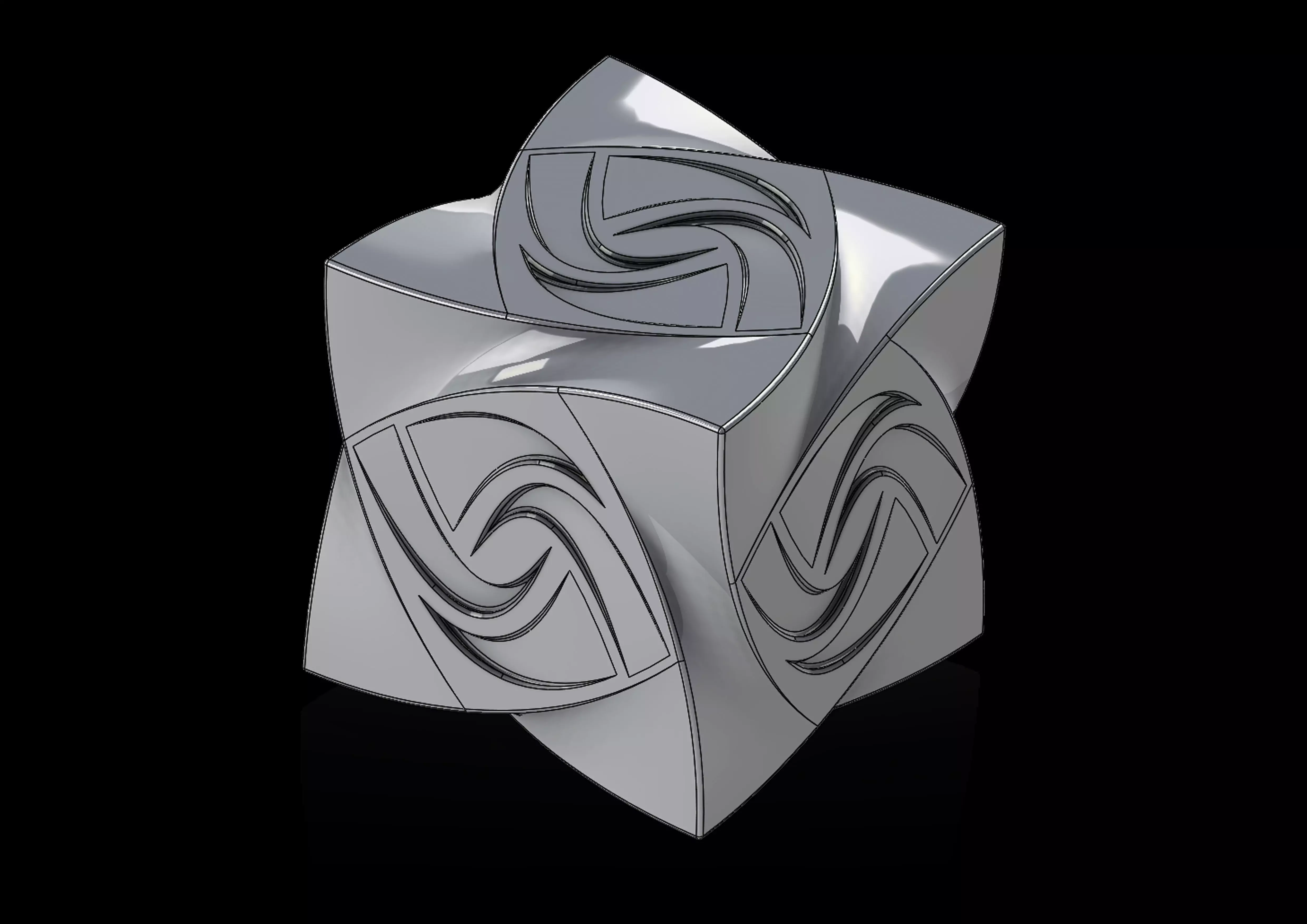cubestone silver cube 3D print model_0