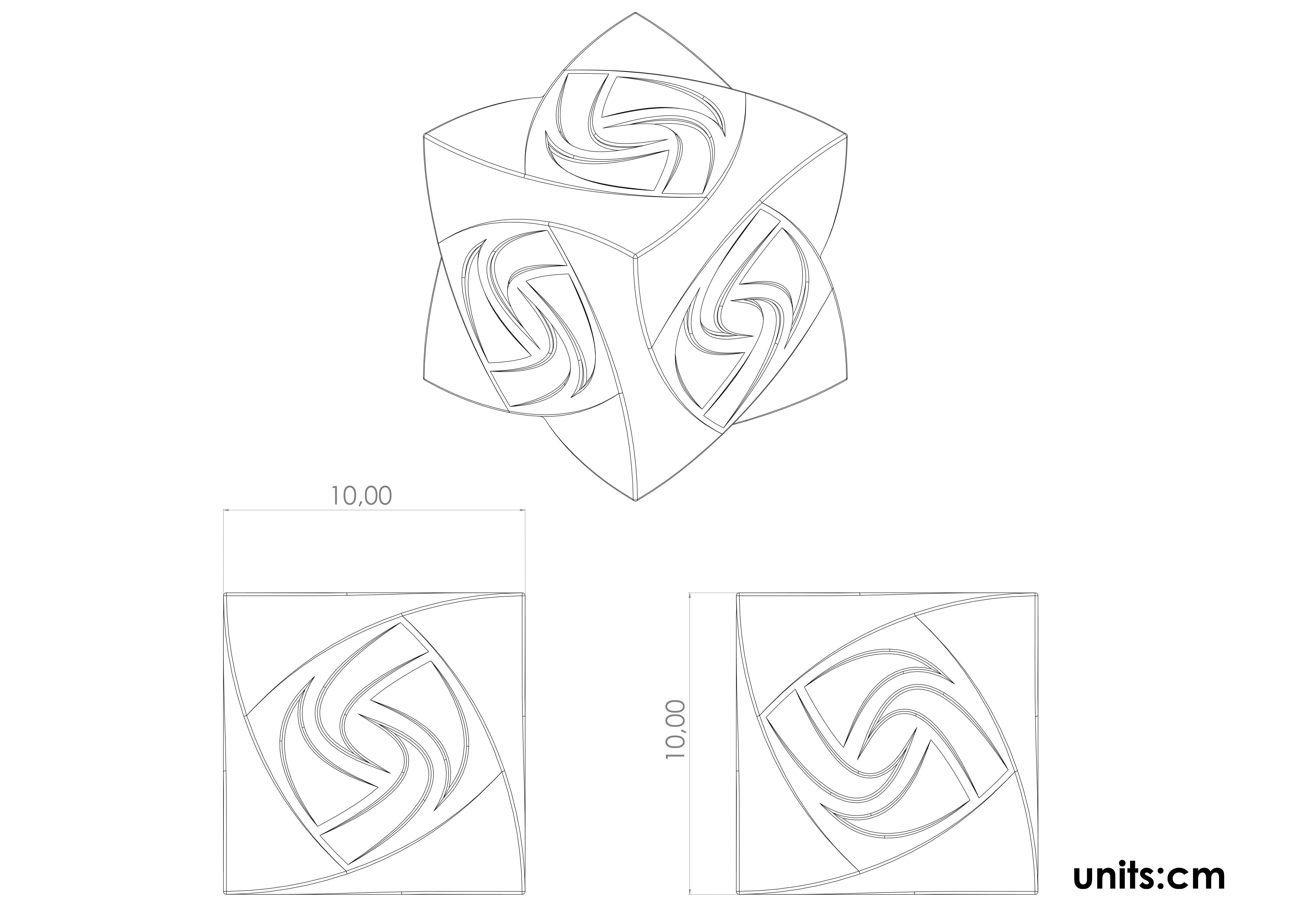 cubestone silver cube 3D print model_6