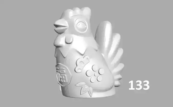 ROSTER-133P rooster figurine