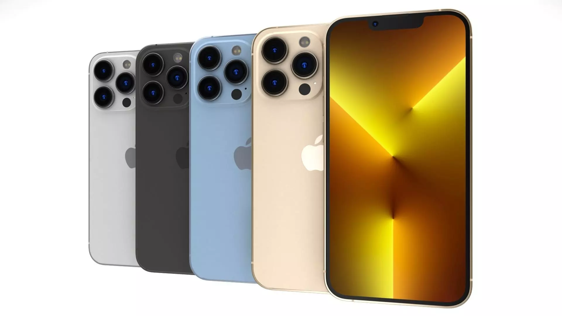 Apple iPhone 13 Pro All Colors 3D model
