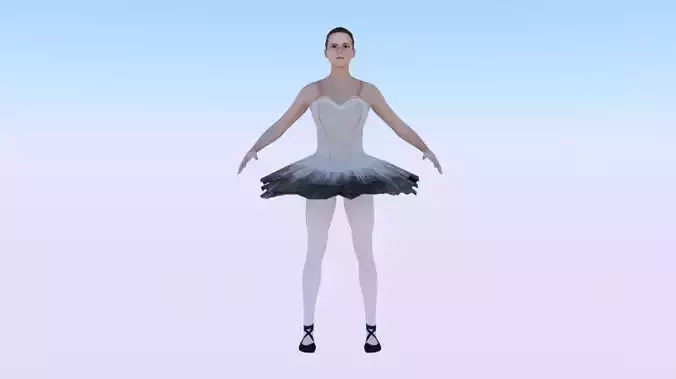 Ballerina 01 Low-poly 3D model