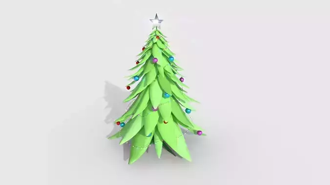 Christmas Tree 06 Light Green - Cartoon Interior Decoration