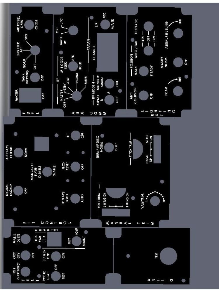 F-16 Left Hand Panels Bundle models 3D print model_3
