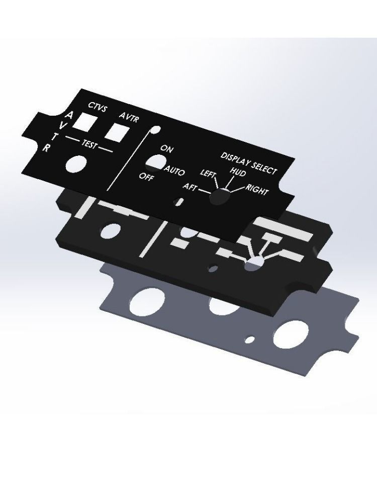 F-16 Left Hand Panels Bundle models 3D print model_14