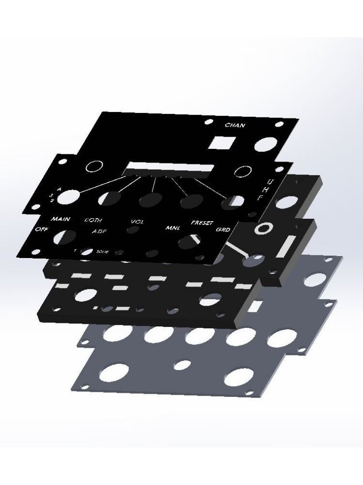 F-16 Left Hand Panels Bundle models 3D print model_4