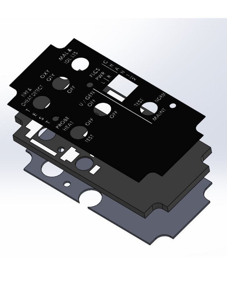 F-16 Left Hand Panels Bundle models 3D print model_5