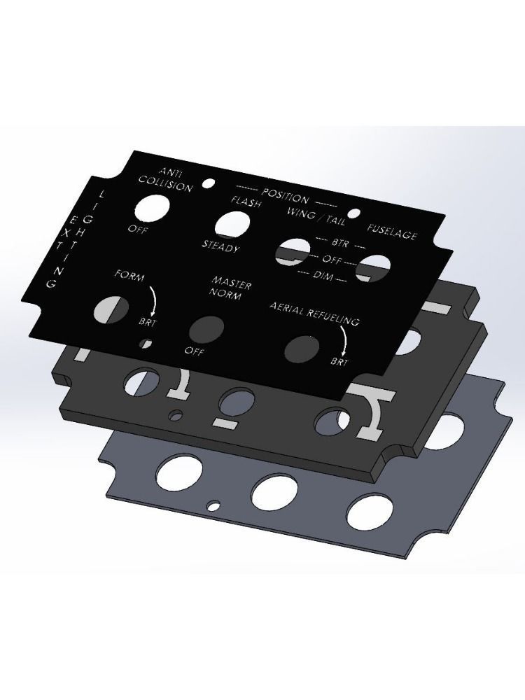 F-16 Left Hand Panels Bundle models 3D print model_10