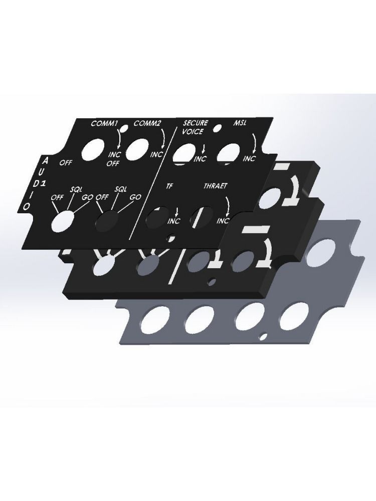 F-16 Left Hand Panels Bundle models 3D print model_17