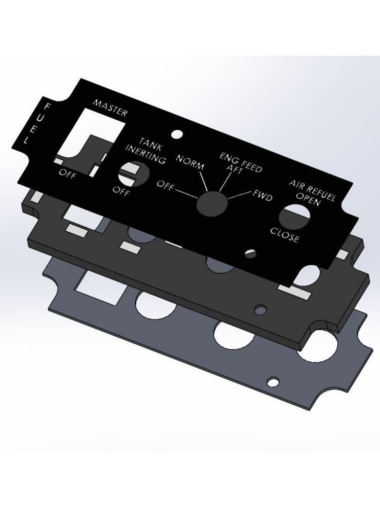 F-16 Left Hand Panels Bundle models 3D print model_8