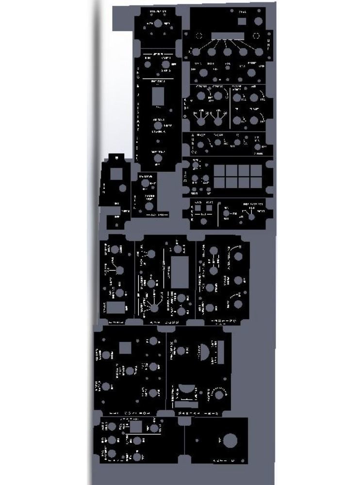 F-16 Left Hand Panels Bundle models 3D print model_1